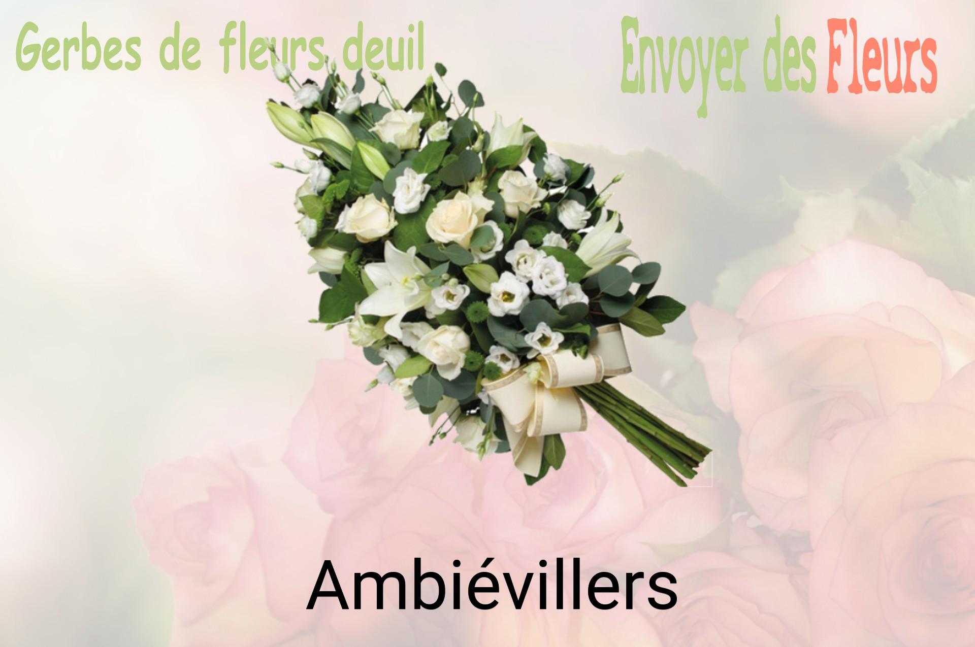 Gerbe de fleurs de deuil livrée à Ambiévillers